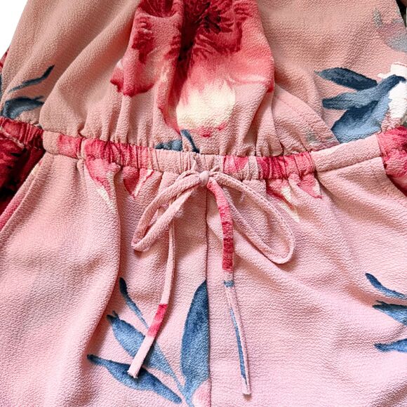 LET THEM EAT CAKE “Adrienne” Pink Floral Jumpsuit Romper - Women’s Small - Picture 10 of 16
